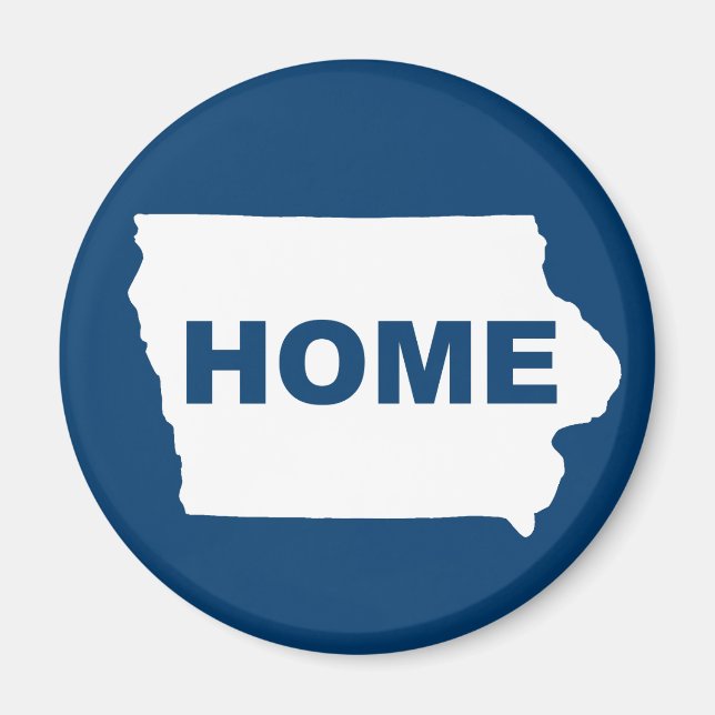 Iowa Home Away From State Fridge Magnet (Front)