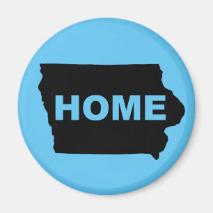 Iowa Home Away From State Fridge Magnet