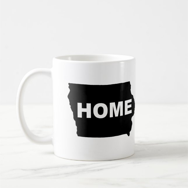 Iowa Home Away From State Mug or Travel Mug (Left)