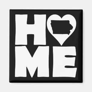 Iowa Home Heart State Fridge Magnet