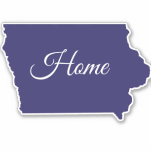 Iowa Home State Sticker / Label