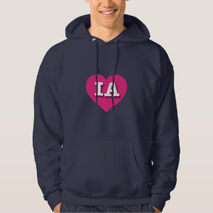 Iowa Hot Pink Heart - I love IA Hoodie