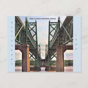 Iowa-Illinois Memorial Bridge Post Card