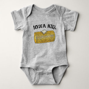 IOWA KID Yellow Buttered Corn on the Cob Baby Bodysuit