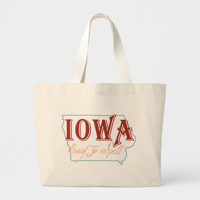 Iowa Large Tote Bag (Front)