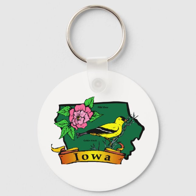 Iowa Map Keychain (Front)