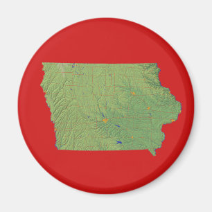 Iowa Map Magnet