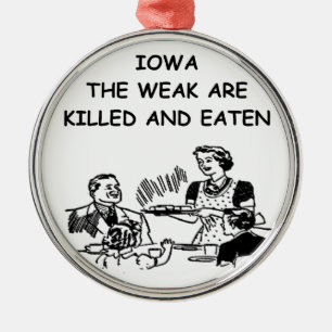 IOWA METAL ORNAMENT