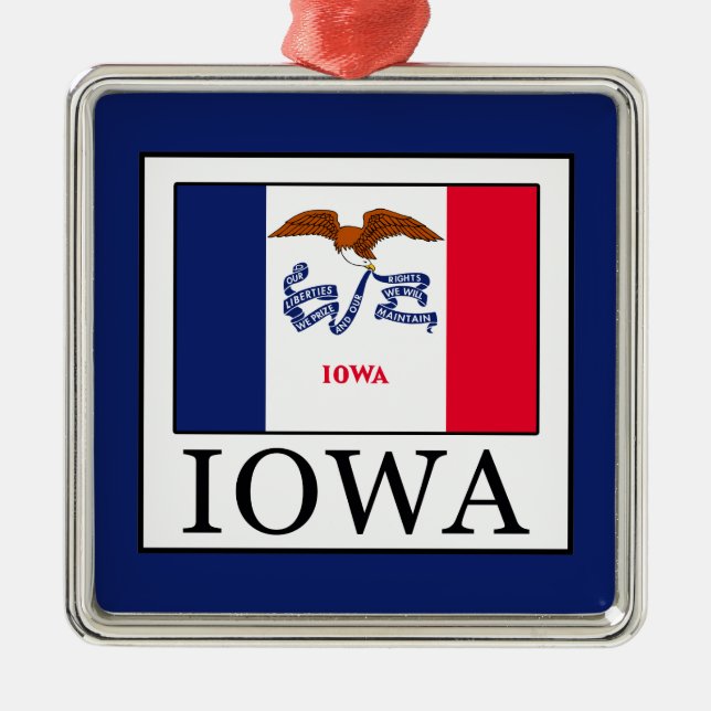Iowa Metal Ornament (Front)