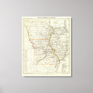 Iowa, Missouri, and Illinois Canvas Print