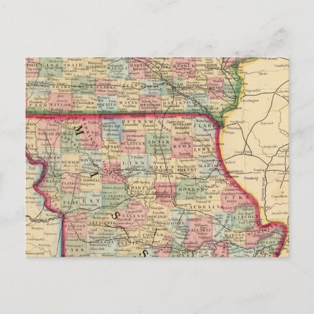 Iowa, Missouri Carte par Mitchell (Devant)
