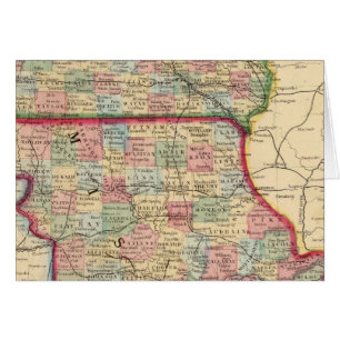 Iowa, Missouri Map by Mitchell
