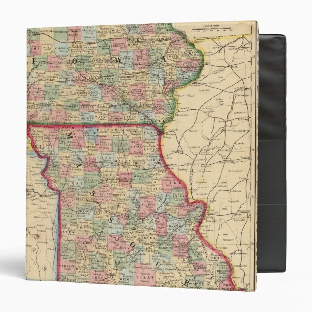 Iowa, Missouri Map by Mitchell Binder (Front/Inside)