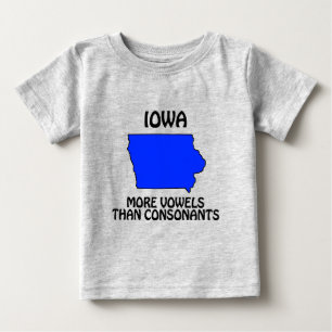 Iowa - More Vowels Than Consonants Baby T-Shirt