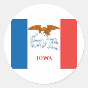 Iowa  Official State Flag Classic Round Sticker