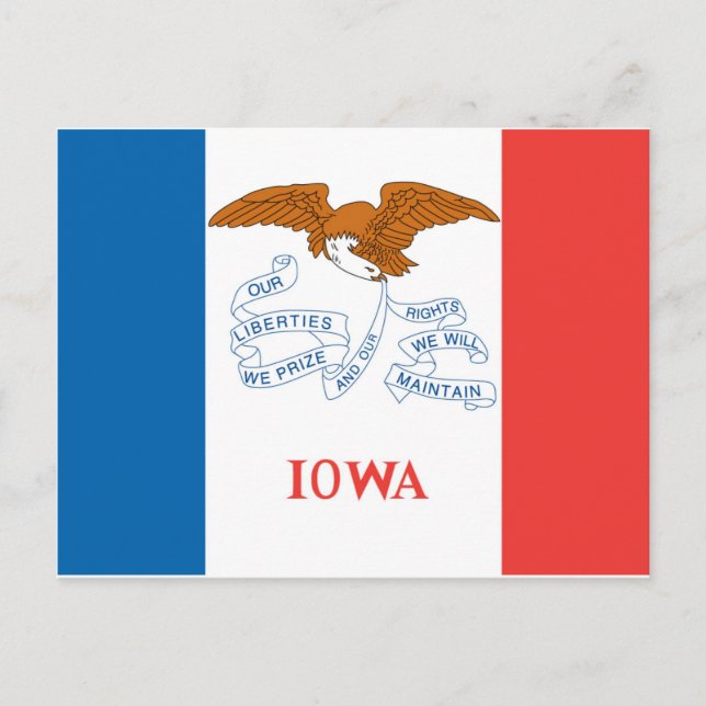Iowa  Official State Flag Postcard (Front)
