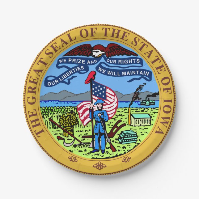 Iowa Paper Plate (Front)