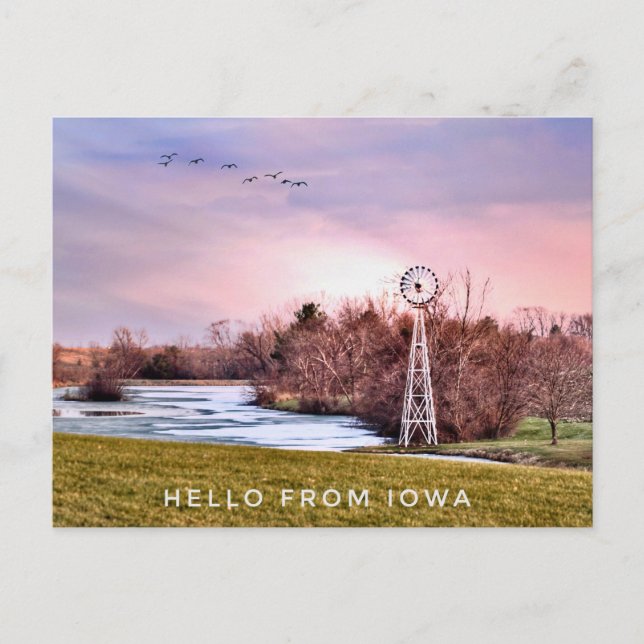 Iowa Pays Hello Carte postale (Devant)