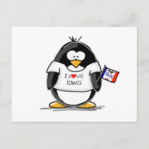 Iowa Penguin Postcard