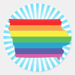 iowa pride. classic round sticker