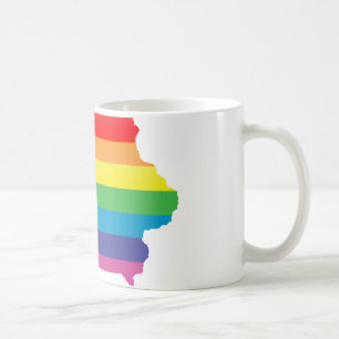 iowa pride. striped. coffee mug