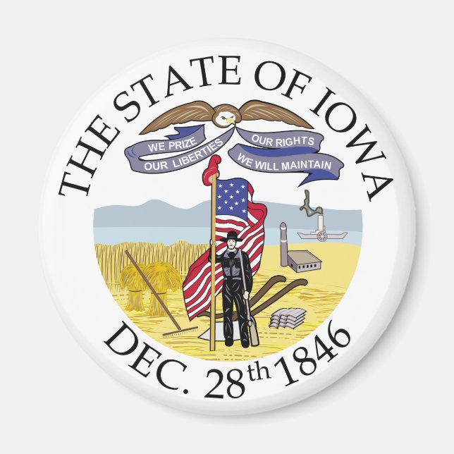 Iowa sign magnet (Front)