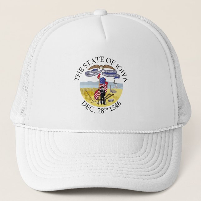 Iowa sign trucker hat (Front)
