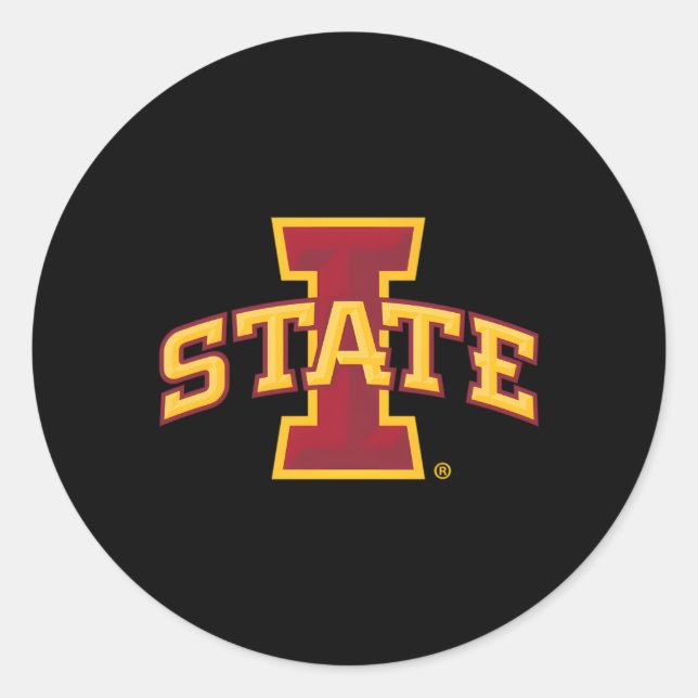 Iowa State Cyclones Icon Classic Round Sticker (Front)