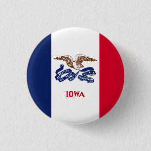 Iowa State Flag 1 Inch Round Button