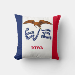 Iowa State Flag American MoJo Pillow