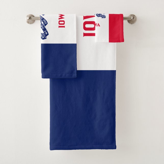 Iowa State Flag Bath Towel Set (Insitu)