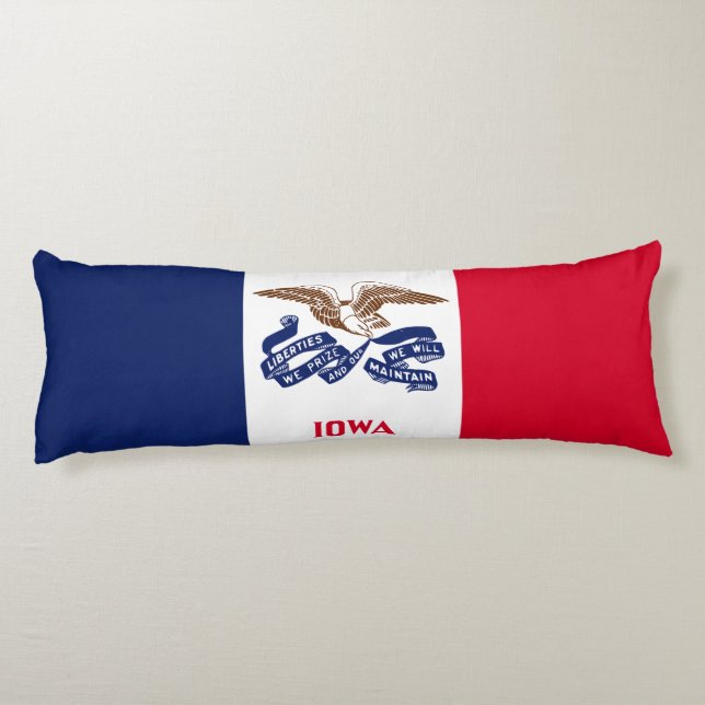 Iowa State Flag Body Pillow (Back)