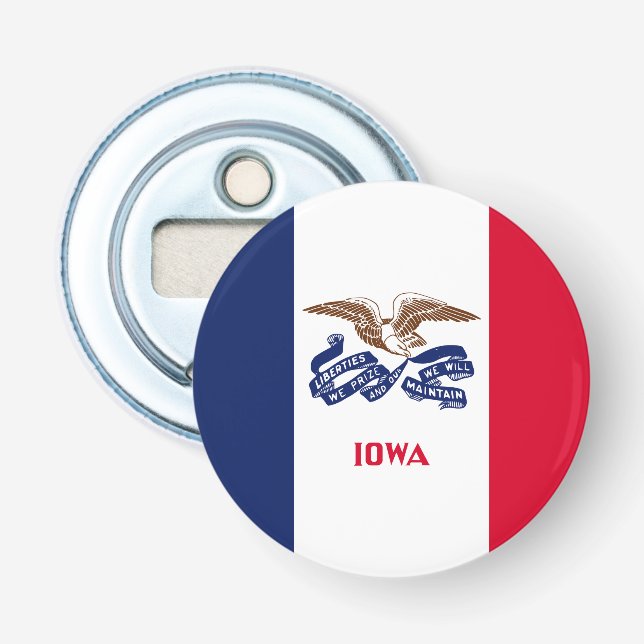 Iowa State Flag Bottle Opener (Front)
