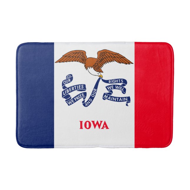 Iowa State Flag Design Bath Mat (Front)