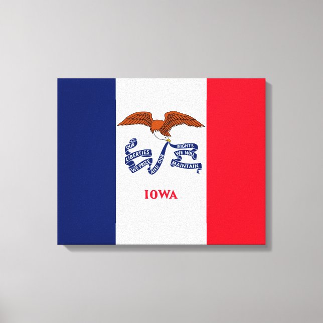 Iowa State Flag Design Canvas Print (Front)