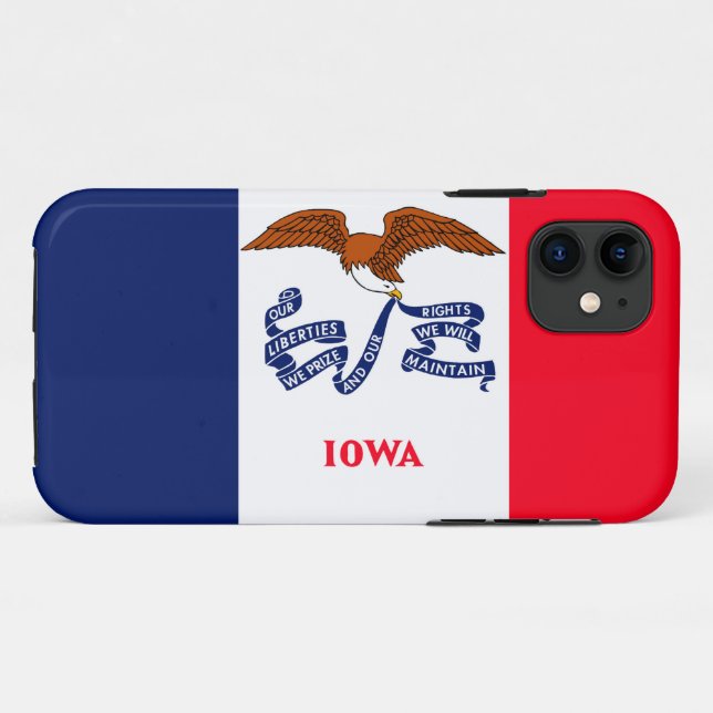 Iowa State Flag Design Case-Mate iPhone Case (Back (Horizontal))