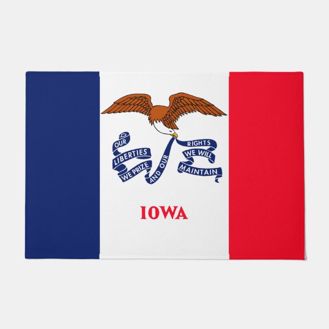 Iowa State Flag Design Doormat (Front)