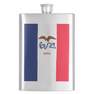 Iowa State Flag Design Hip Flask