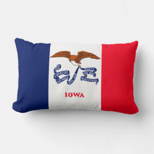 Iowa State Flag Design Lumbar Pillow