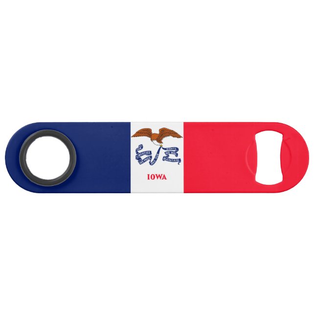 Iowa State Flag Design Speed Bottle Opener (Front (Horizontal))