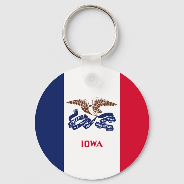 Iowa State Flag Keychain (Front)