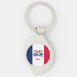 Iowa State Flag Keychain
