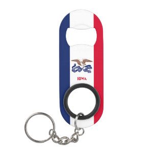 Iowa State Flag Keychain Bottle Opener