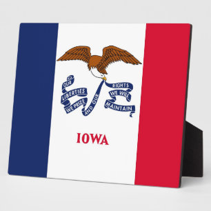 Iowa State Flag Plaque