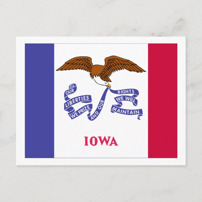 Iowa State Flag Postcard (Front)