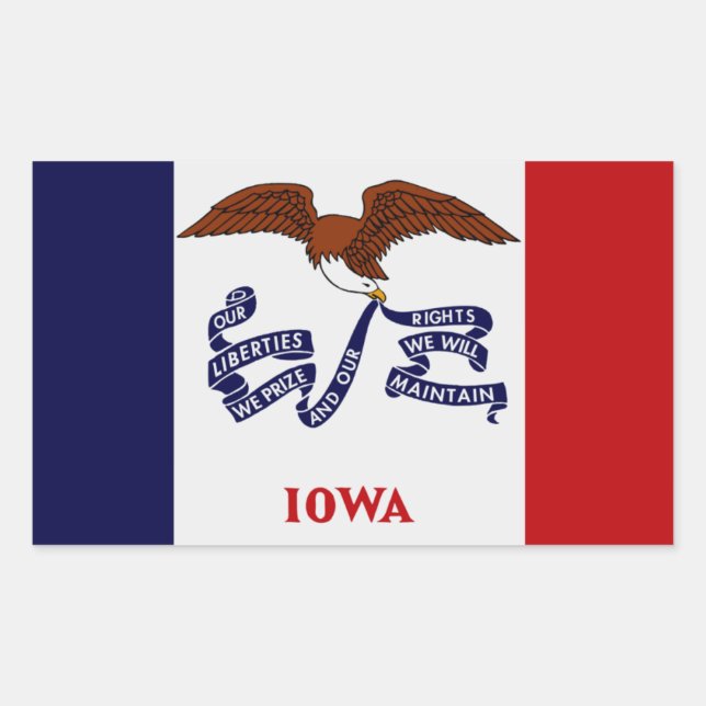 Iowa State Flag Sticker (Front)