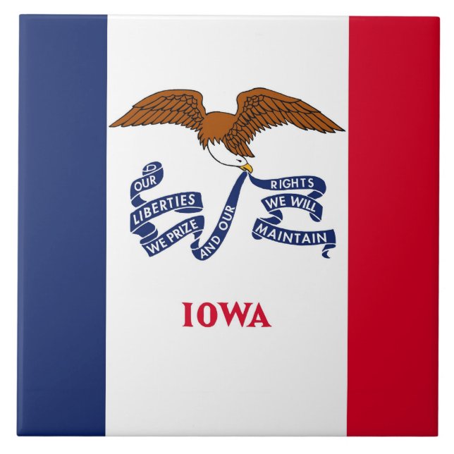Iowa State Flag Tile (Front)