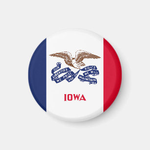 Iowa State Flag USA Magnet