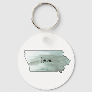 Iowa State Illustration Keychain