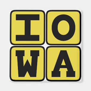 IOWA State Iowan Hawkeye Des Moines Cedar Rapids Magnet